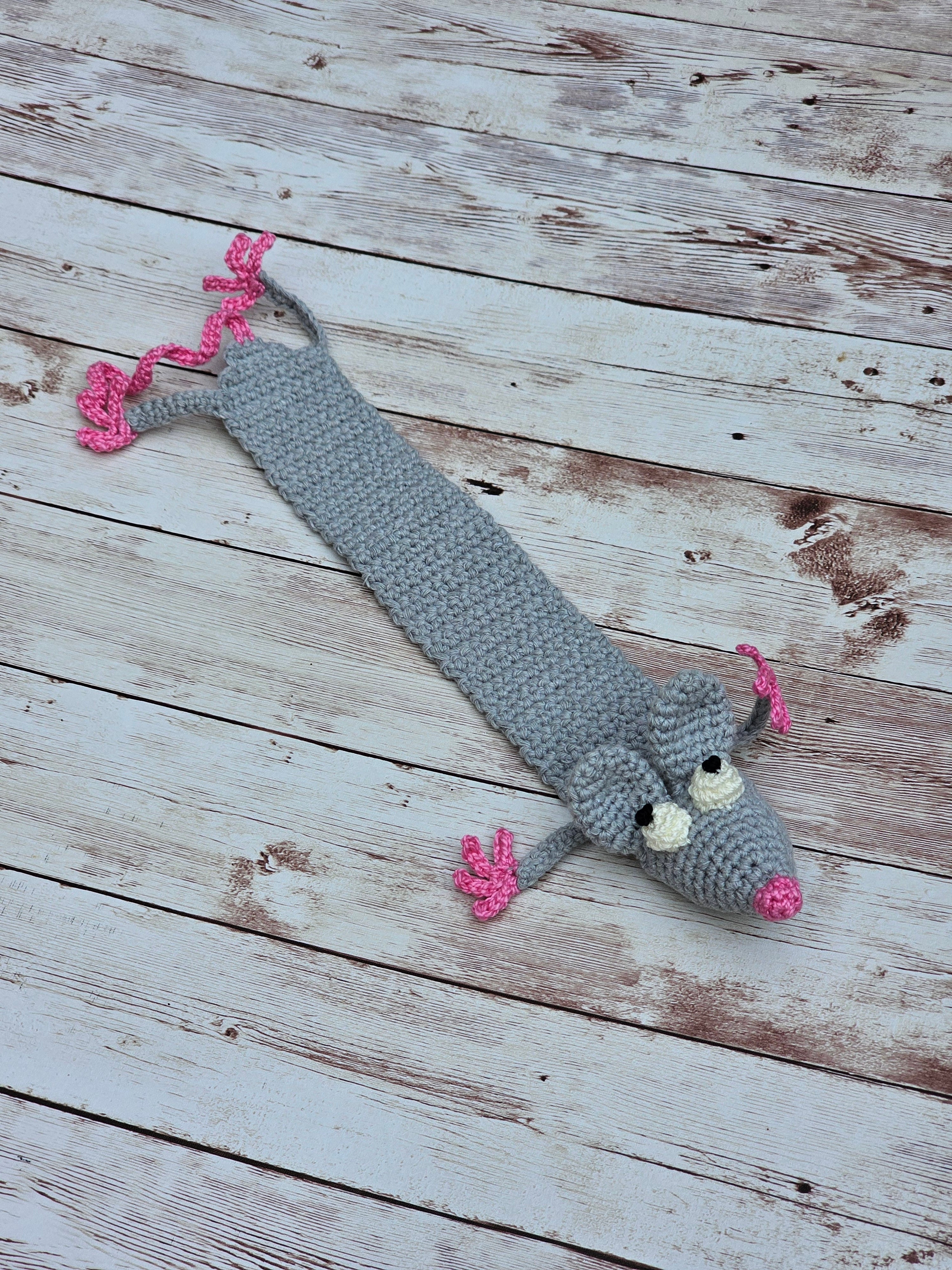 Marcapáginas ratón gris