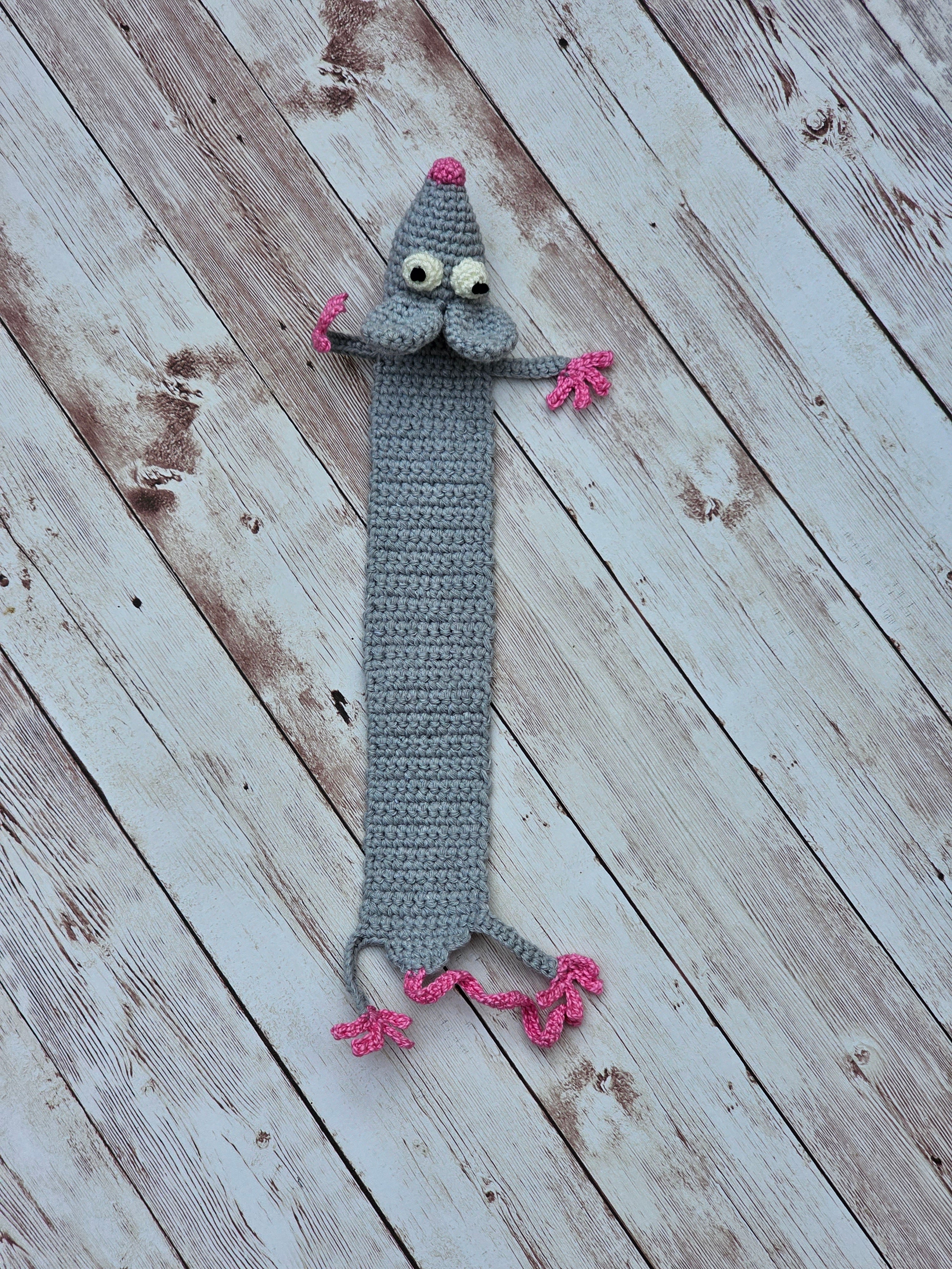 Marcapáginas ratón gris