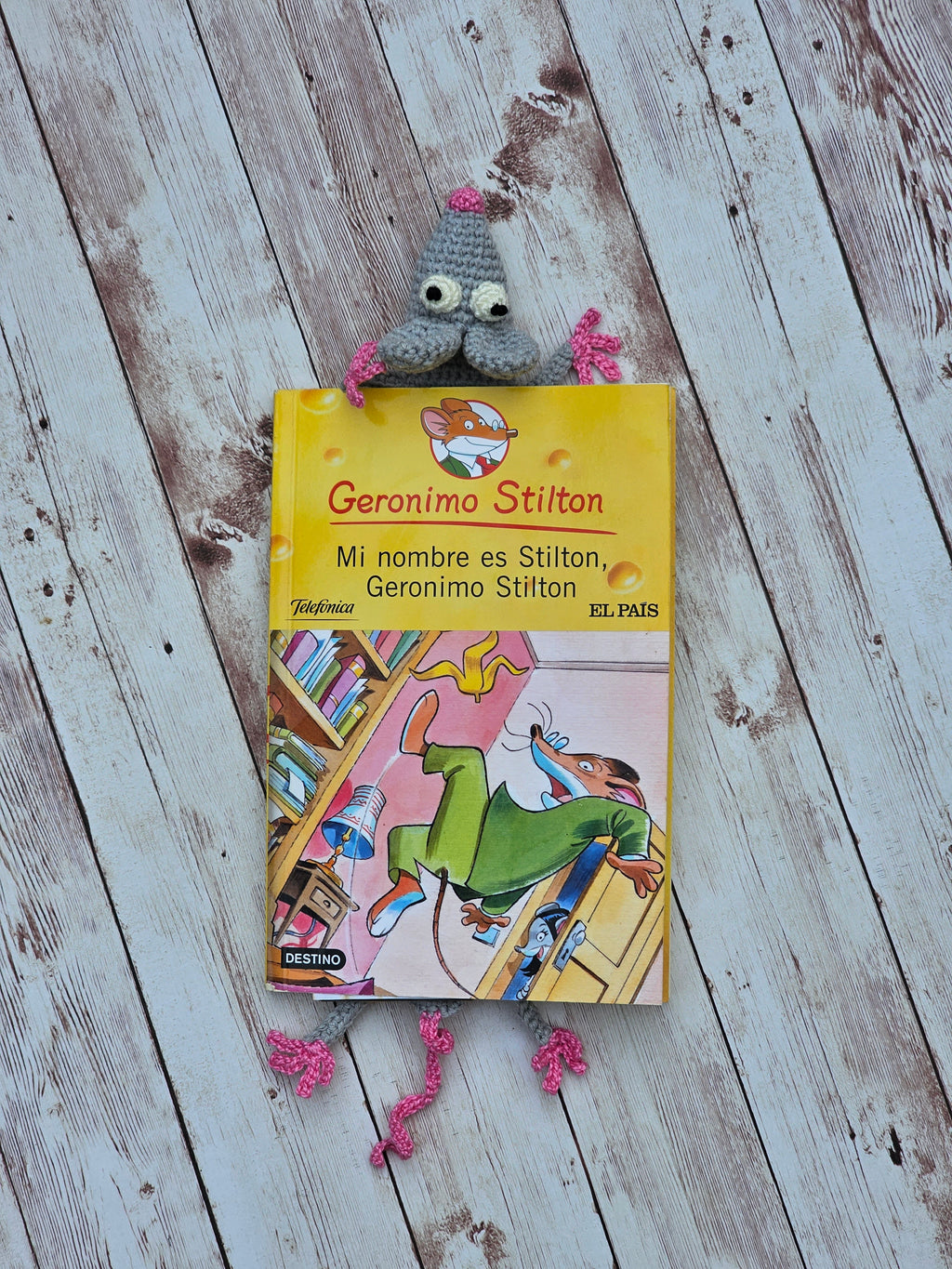 Marcapáginas ratón gris