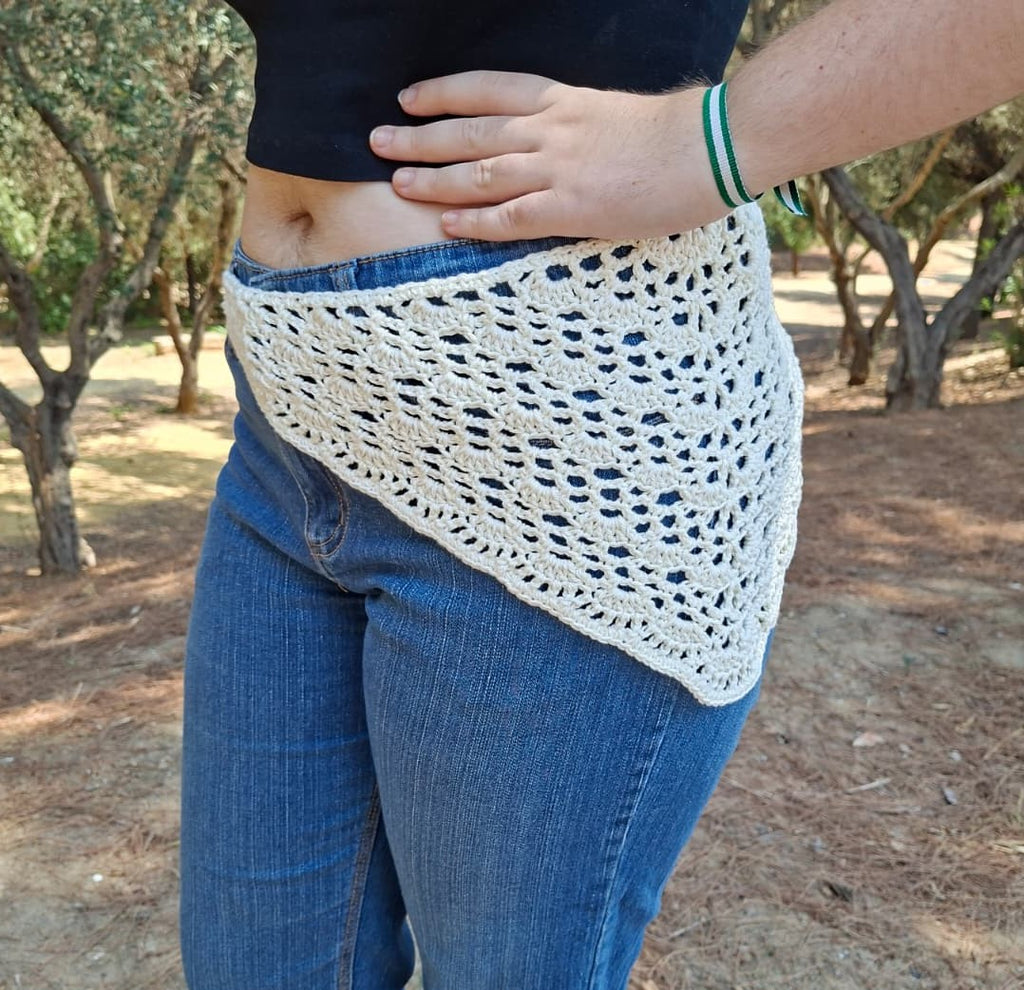 Bandana de cintura tipo calados